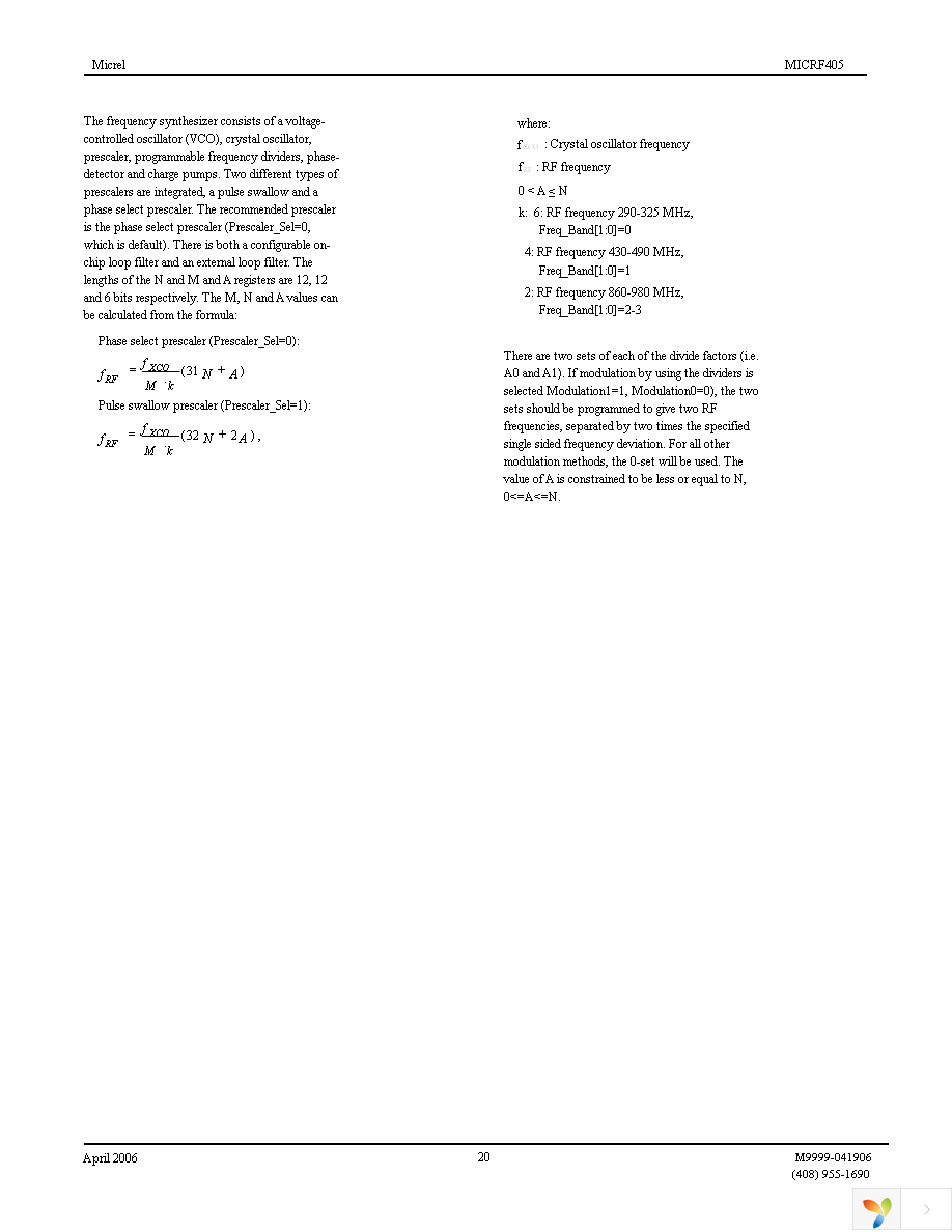 MICRF405YML TR Page 20